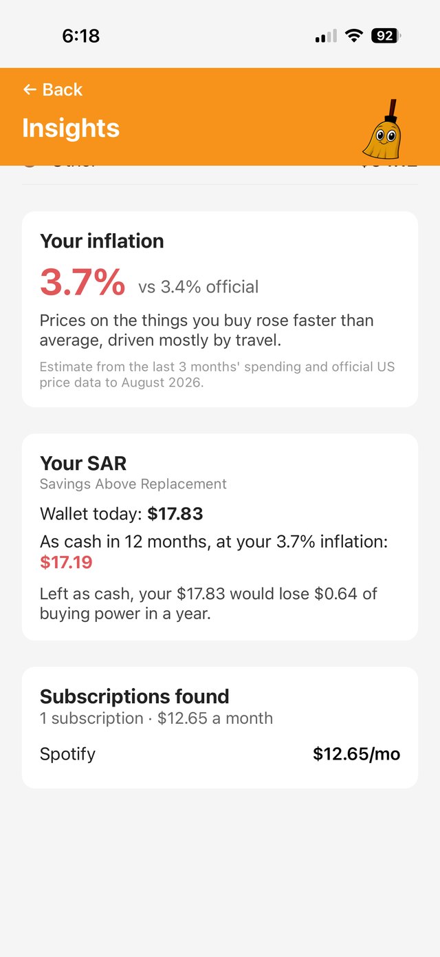 Your own inflation rate screen